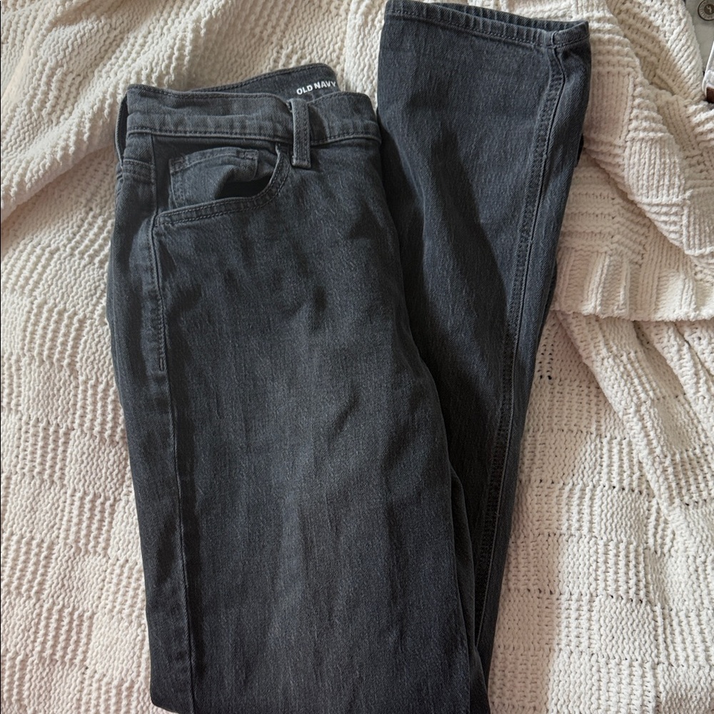 Old Navy Women's Dark Gray Straight Leg Jeans